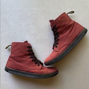 Dr Martens Sheridan Canvas Burgundy Size 9 10 11